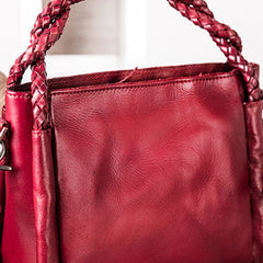 Handmade vintage handbag tote bag leather crossbody bag purse shoulder bag women