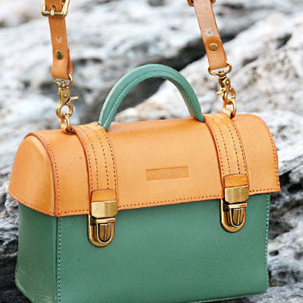 Handmade handbag mini purse leather crossbody bag purse shoulder bag for women