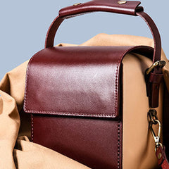 Leather Unique Handbag Box Bag Shoulder Bag Purse For Women