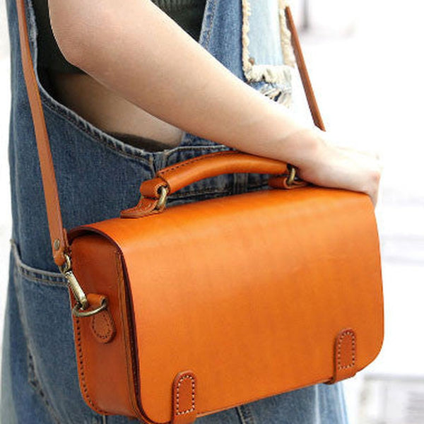 Handmade handbag satchel purse leather crossbody bag shoulder bag women