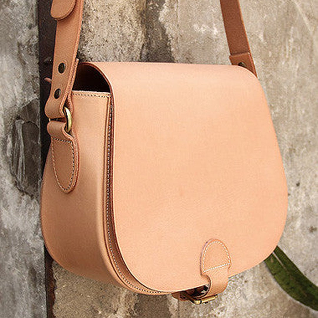 Handmade vintage womens leather messenger crossbody Shoulder Bag for women