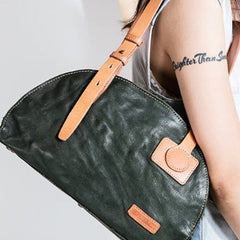 Handmade Genuine Leather Handbag Shopper Bag Purse Shoulder Bag Purse For Women