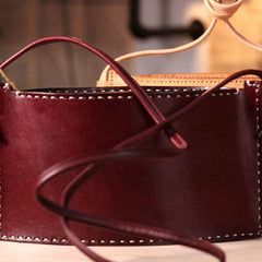 Handmade mini purse leather cute crossbody bag purse shoulder bag for women