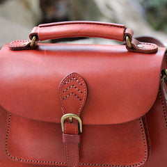 Handmade Womens Leather Satchel Handbags Purse Shoulder Bag for Women