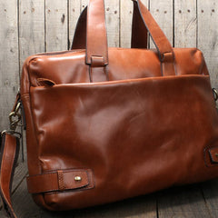 Cool leather mens Briefcase laptop Briefcase Business Bag shoulder bag for men