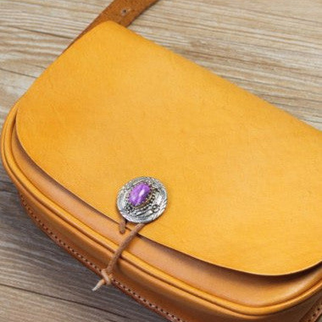 Handmade shoulder bag leather Satchel School Shoulder Bag crossbody for women