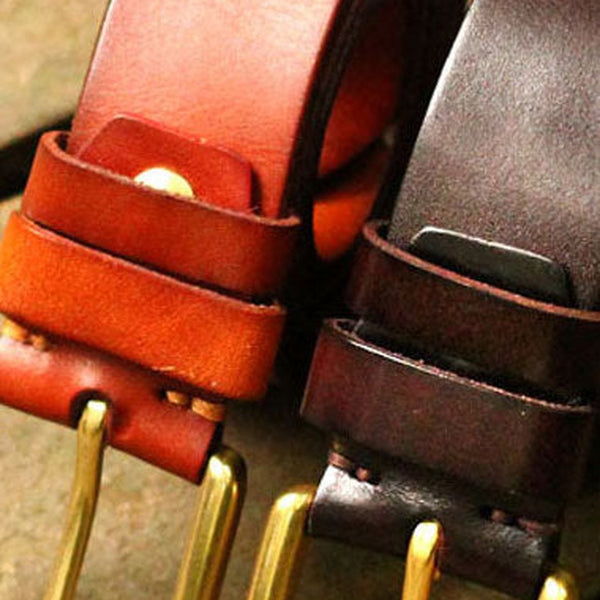 Genuine Leather Mens Leather Men Brown Black Belt for Men Cool Leather Belt