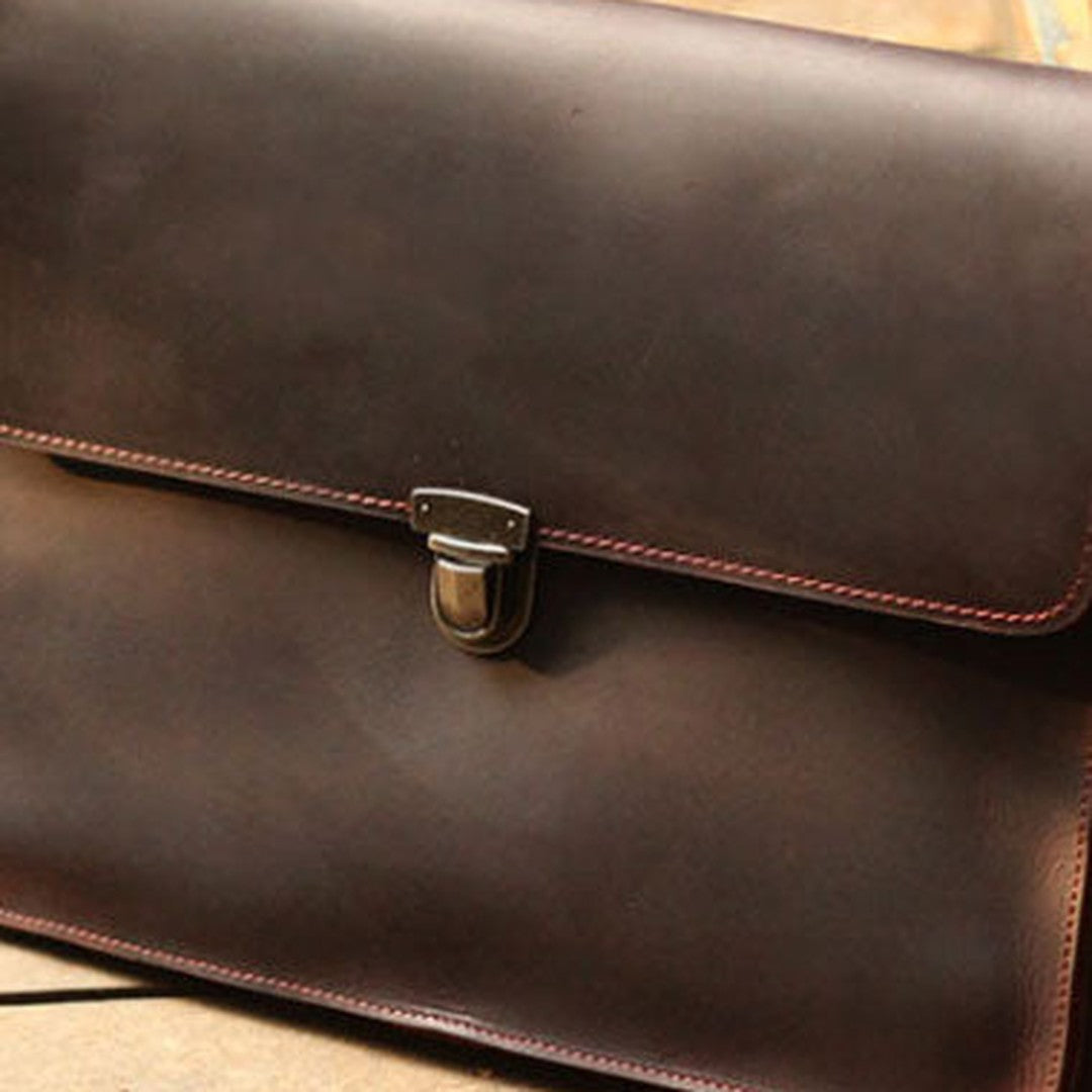 Genuine Leather Mens Cool Messenger Bag iPad Bag Chest Bag Bike Bag Cycling Evelope Cluth Bag For Men