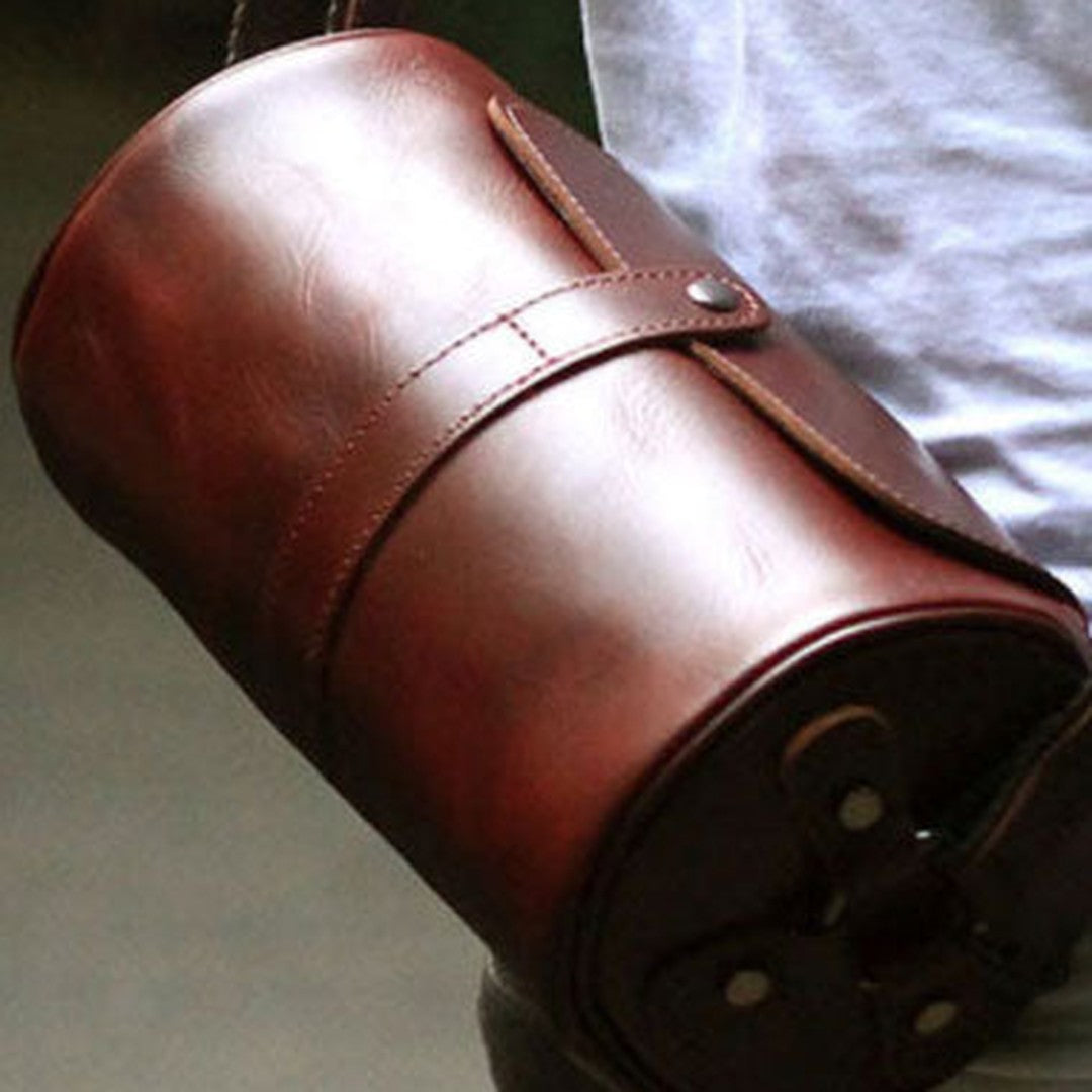 Genuine Leather Mens Chest Bag Cool Sling Bag Messenger Bag Bike Bag Cycling Bag For Men
