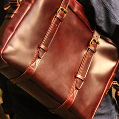 Genuine Leather Mens Briefcase Messenger Bag Laptop Bag Shoulder Bag for men