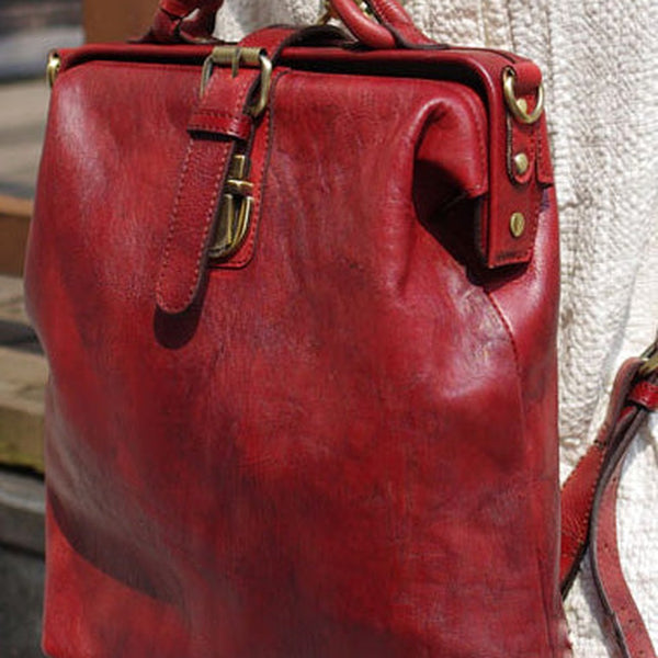 Handmade Leather Handbag Backpack Bag Crossbody Bag Shoulder Bag Purse For Women
