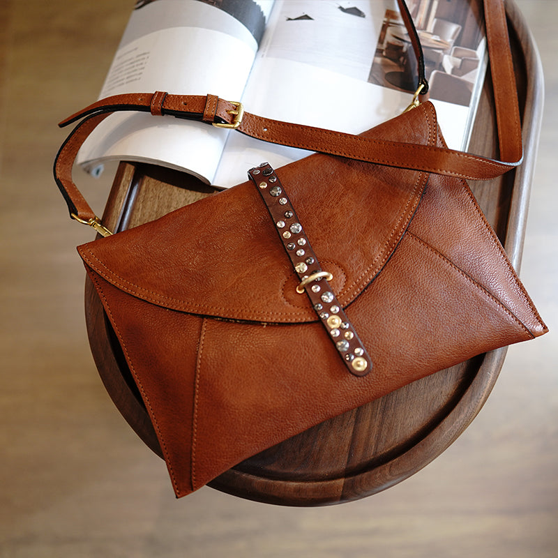 Small Leather Envelope Crossbody Purse