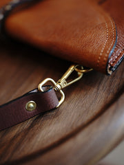 Coffee Envelope Leather Shoulder Bag Large Clutch Women Crossbody Purse for Women