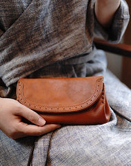 Coffee Womens Leather Flap Long Wallet Vintage Phone Shoulder Bag Wallet for Women