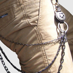 Black biker trucker star hook wallet Chain for chain wallet biker wallet trucker wallet