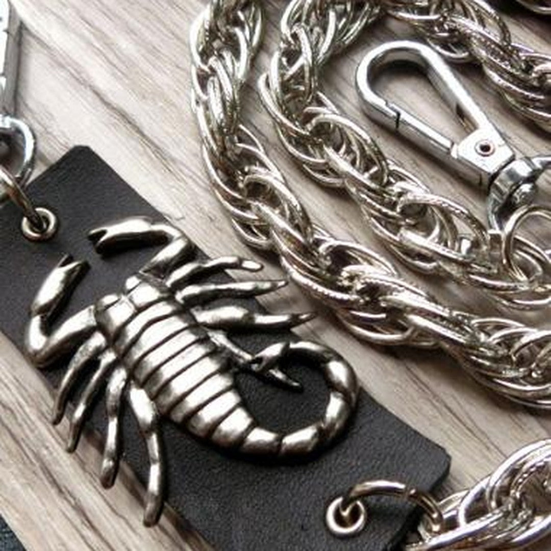 silver biker trucker punk scorpion hook wallet Chain for chain wallet biker wallet trucker wallet
