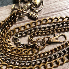 Brass biker trucker punk skull hook wallet Chain for chain wallet biker wallet trucker wallet