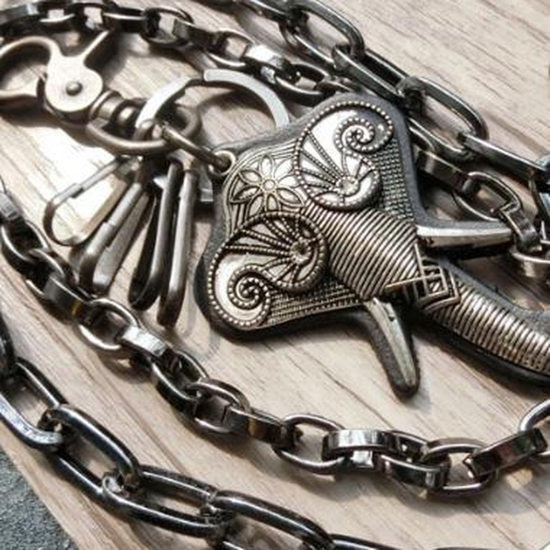 silver biker trucker punk elephant hook wallet Chain for chain wallet biker wallet trucker wallet