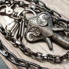 silver biker trucker punk elephant hook wallet Chain for chain wallet biker wallet trucker wallet