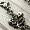 Sliver biker trucker punk skull hook wallet Chain for chain wallet biker wallet trucker wallet