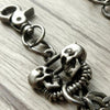 silver biker trucker punk skull hook wallet Chain for chain wallet biker wallet trucker wallet