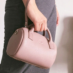 Genuine Leather Cute Small Handbag Boston Bag Crossbody Bag Shoulder Bag Women Leather Purse