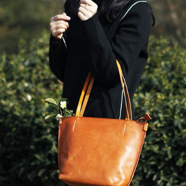 Genuine Leather Handbag Small Tote Bag Shopper Bag Shoulder Bag Purse For Women