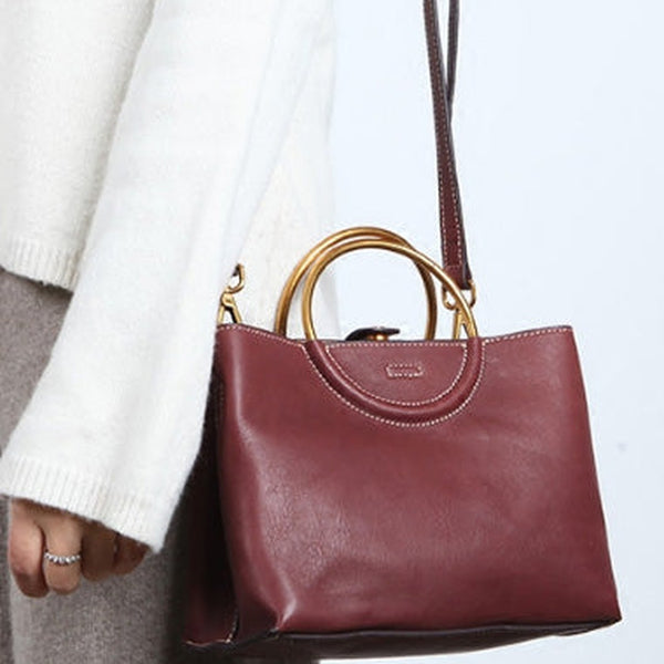 Genuine Leather Cute Handbag Crossbody Bag Shoulder Bag Women Leather Purse