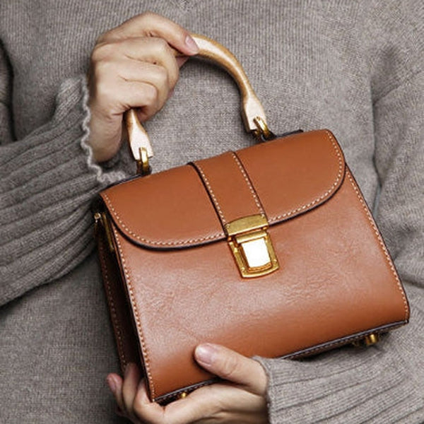 Genuine Leather Cute Handbag Crossbody Bag Shoulder Bag Women Leather Purse