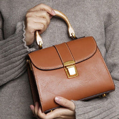 Genuine Leather Cute Handbag Crossbody Bag Shoulder Bag Women Leather Purse