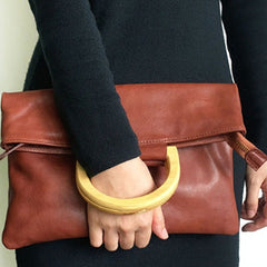 Genuine Leather Cute Handbag Clutch Shoulder Bag Women Leather Purse