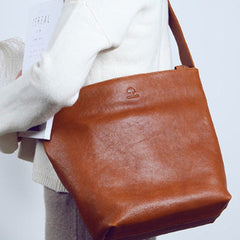 Handmade Leather Handbag Tote Bags Shopper Bag Shoulder Bag Purse For Women