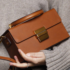 Genuine Leather Cute Cube Box Handbag Crossbody Bag Shoulder Bag Women Leather Purse