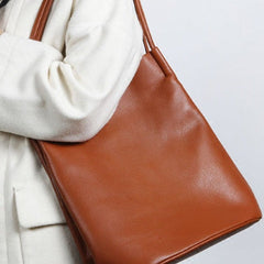 Genuine Leather Bucket Bag Large Tote Bag Shopper Bag Shoulder Bag Purse For Women