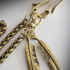 Brass biker trucker feathers wallet Chain for chain wallet biker wallet trucker wallet