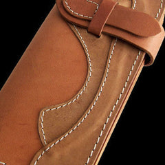Handmade beige men leather biker wallet multi cards Long wallet clutch for men