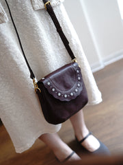 Classic Black Leather Small Hollow Flower Shoulder Bag Women Flowers Crossbody Bag for Women