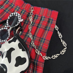 Cool Silver Flames Wallet Chains Silver Long Flames Biker Pants Chain For Men