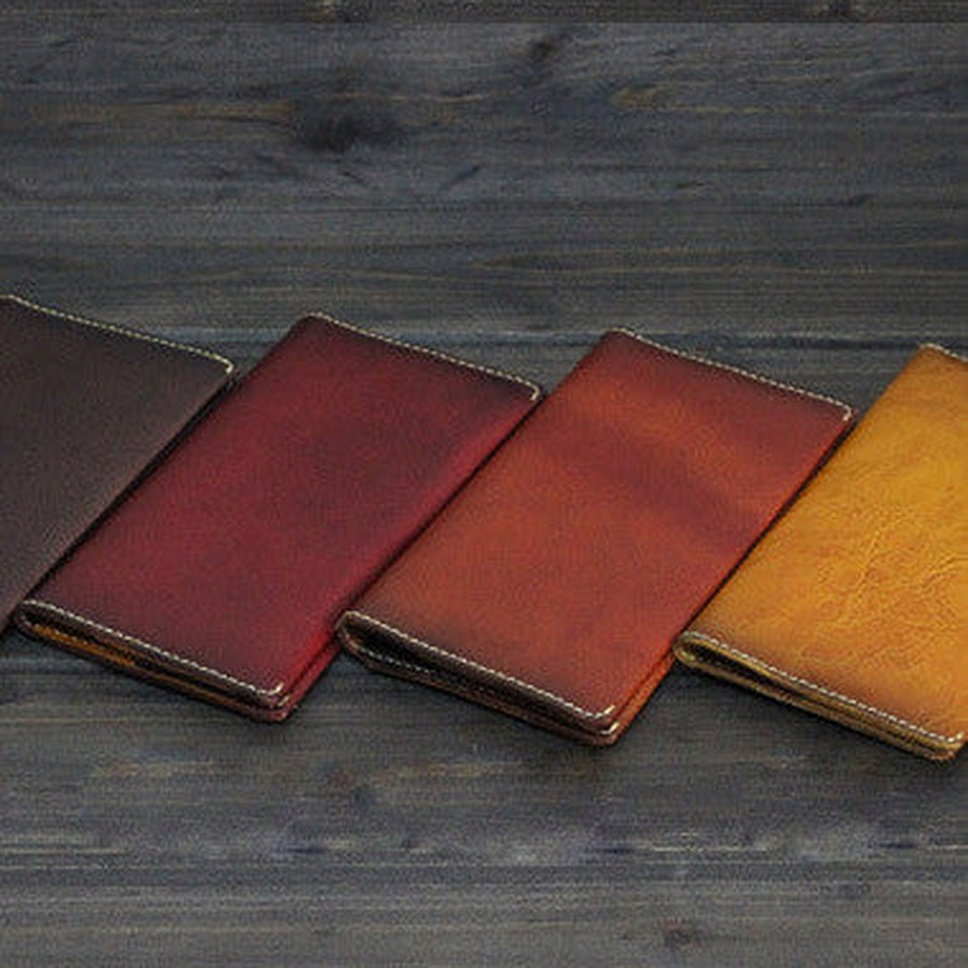 Handmade Men long leather wallet men vintage brown wallets for him