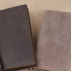 Handmade leather long wallet Vintage bifold brown Long wallet clutch purse For Men