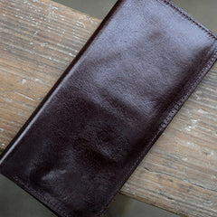 Leather Men long wallet Vintage bifold coffee Long wallet clutch purse For Men