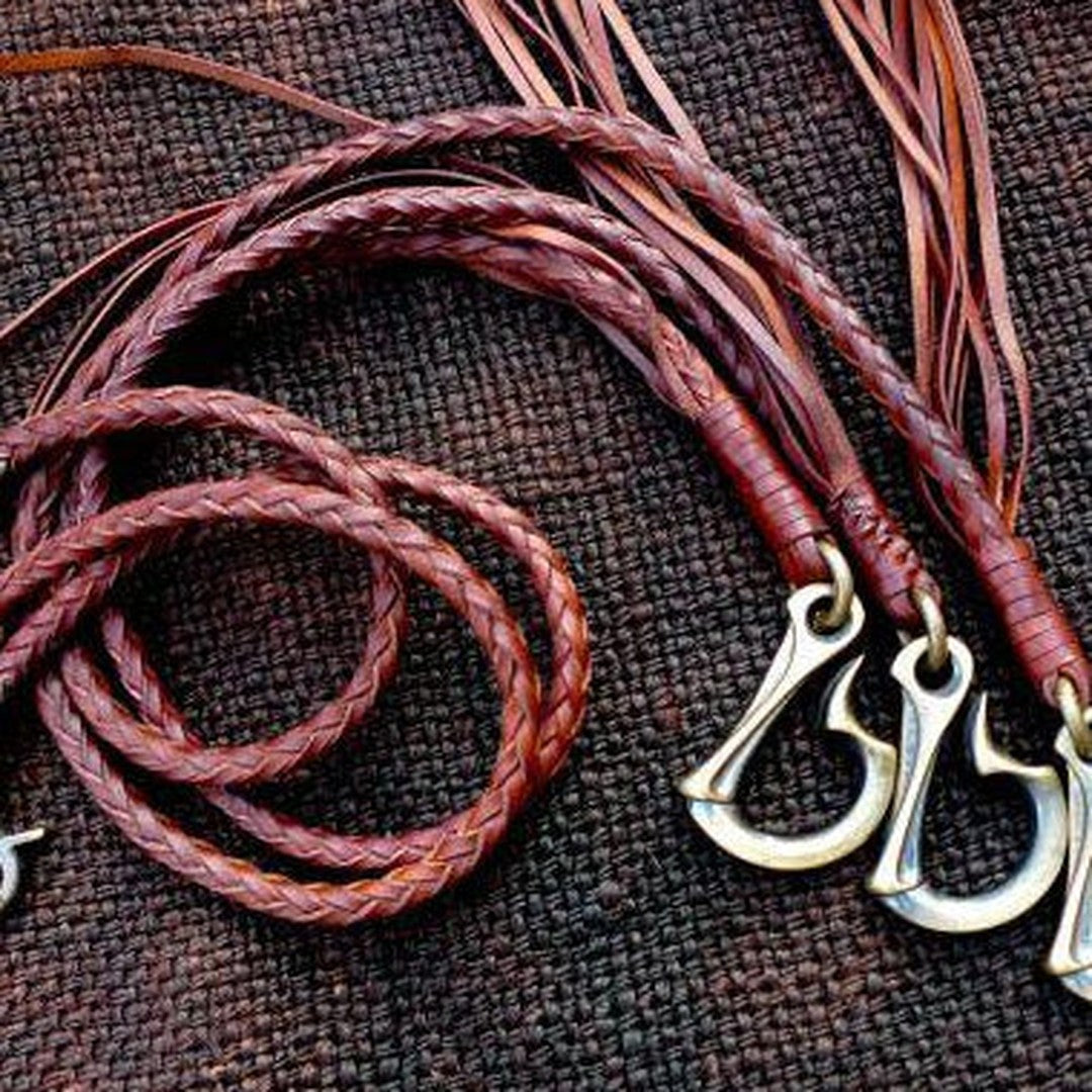 Leather trucker wallet biker wallet Chain for chain wallet biker wallet with dragon hook