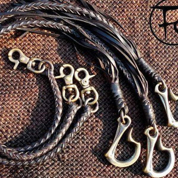 Leather trucker wallet Chain biker wallet Chain for chain wallet biker wallet with dragon hook
