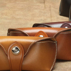 Handmade Genuine Leather Glasses Case Box Wallet Bag For Mens