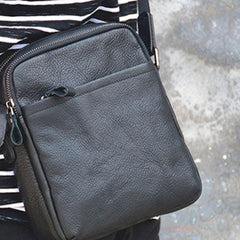 Genuine Leather Messenger Bag Cool Chest Bag Crossbody Bag Travel Bag Hiking Bag for men