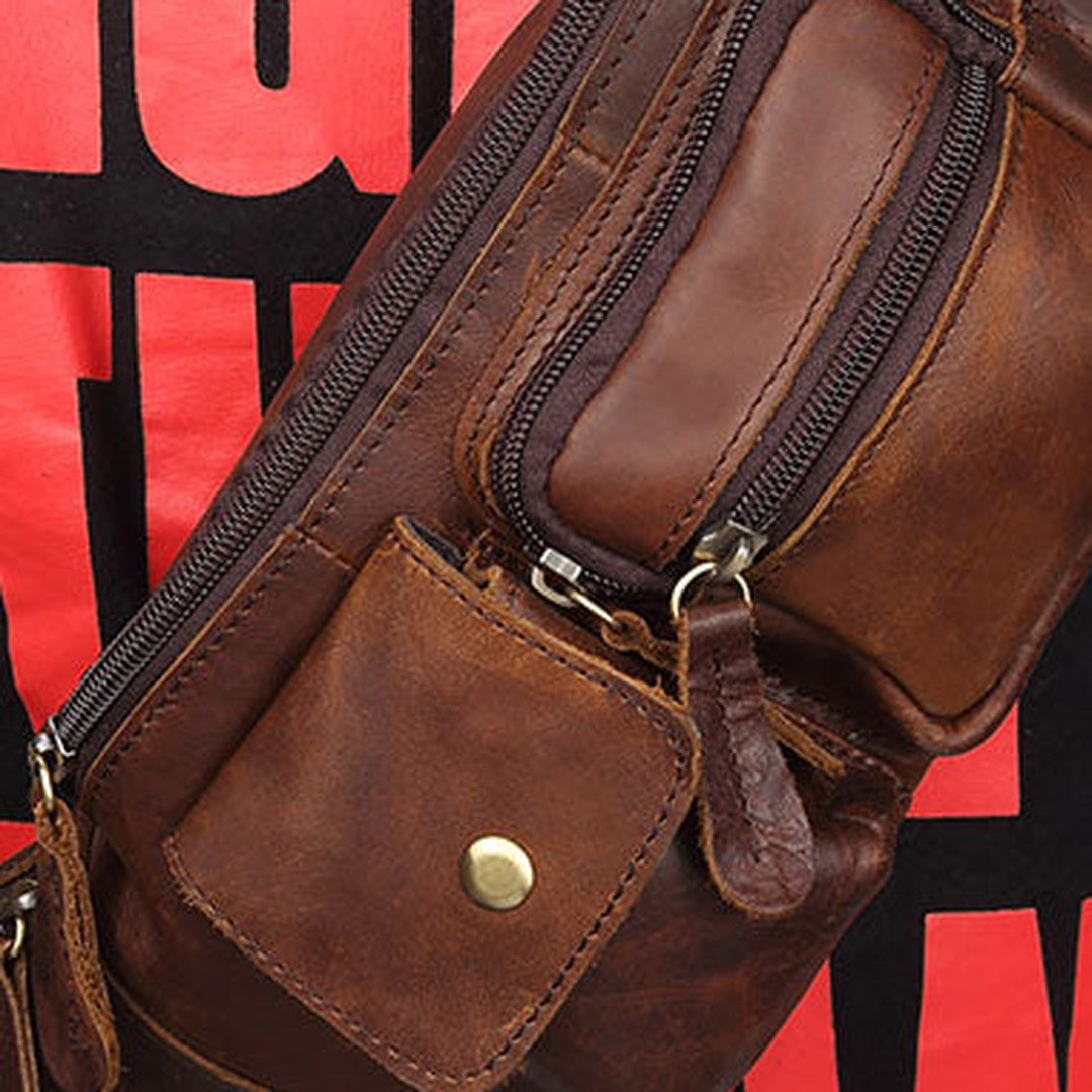 Leather Belt Bag Mens Fanny Back Waist Bag Fanny Bag For Men