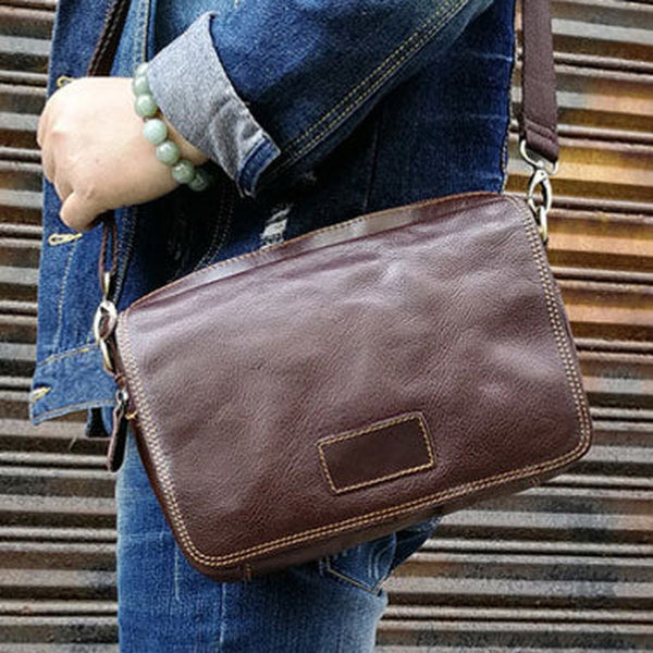 Men Leather Messenger Bag Cool Crossbody Bag Shoulder Bag for men