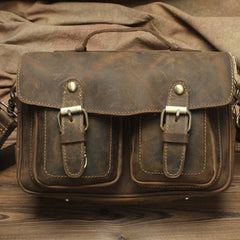 Genuine Leather Messenger Bag Cross Body Cool Chest Bag Sling Bag Travel Bag Hiking Bag For Men