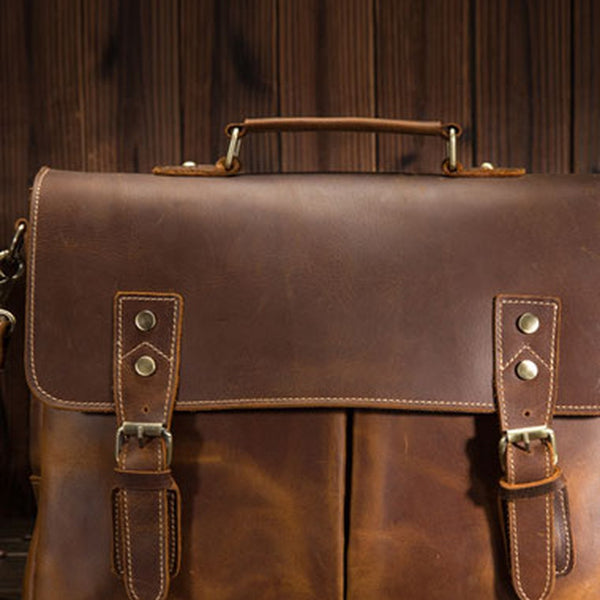 Genuine Leather Messenger Bag Cool Chest Bag Sling Bag Crossbody Bag Travel Bag Hiking Bag for men