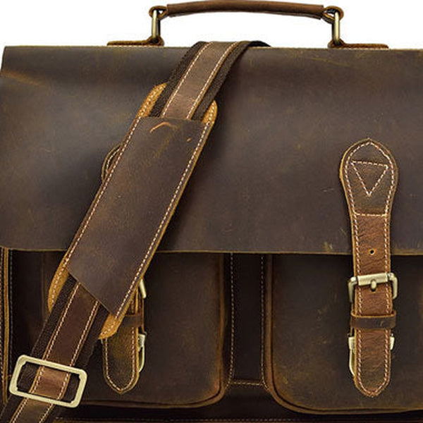 Genuine Leather Messenger Bag Cool Chest Bag Sling Bag Crossbody Bag Travel Bag Hiking Bag for men